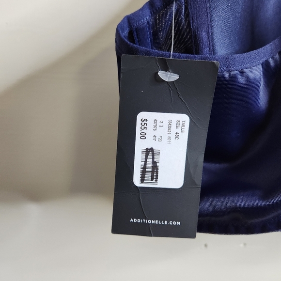 Deesse New Lightly Lined Contour T-Shirt Bra Underwire Lace Navy Blue 48c new - Picture 6 of 7